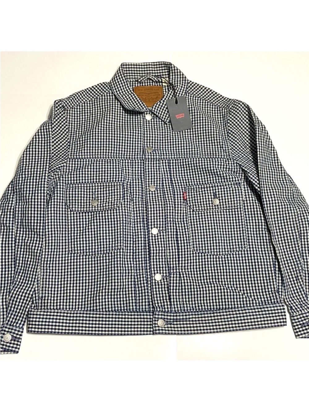 Levi's Black & White Gingham Button-Front Work Shirt
